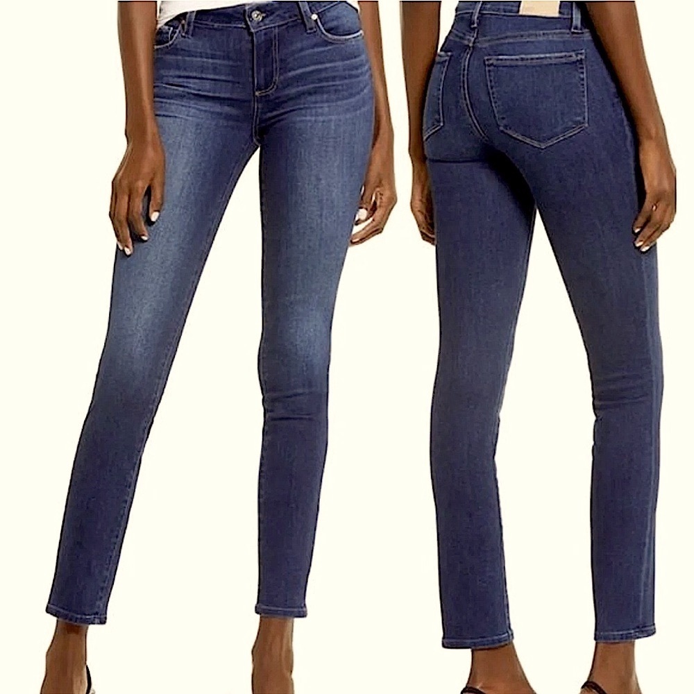 Paige Skyline Skinny Jeans Dark Blue 28